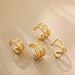 Women’s Jewelry Set Fashion Niche Design Cold Style Gold Retro Titanium Steel Hollow Single Row Multi Shape Open Adjustable Ring_ipsvogv.com