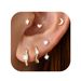 Unisex Hot Selling Simple Fashion Personality Love Moon Shape Earrings Inlaid Zircon Earrings Ladies Earrings Six Piece Set_ipsvogv.com