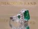 Fashion DL Zircon Ring Alloy Full Diamond Inlaid Green Handmade Ins Style Jewelry For Women_ipsvogv.com