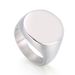Men And Women's Jewelry Laser Logo Engravable Smooth Titanium Steel Ring Geometric Round Stainless Steel Ring Cool Style_ipsvogv.com