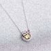 Beating Heart Lucky Cat Necklace Female Elements Crystal Chinchilla Clavicle Necklace_ipsvogv.com