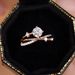 New Live 1 Carat Simulated Mosonite Star Track Women's Rose Gold Fashion Design Open Wedding Ring_ipsvogv.com
