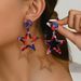 Ins personalized pentagram hip-hop versatile acrylic minimalist design earrings, niche high-end earrings_ipsvogv.com