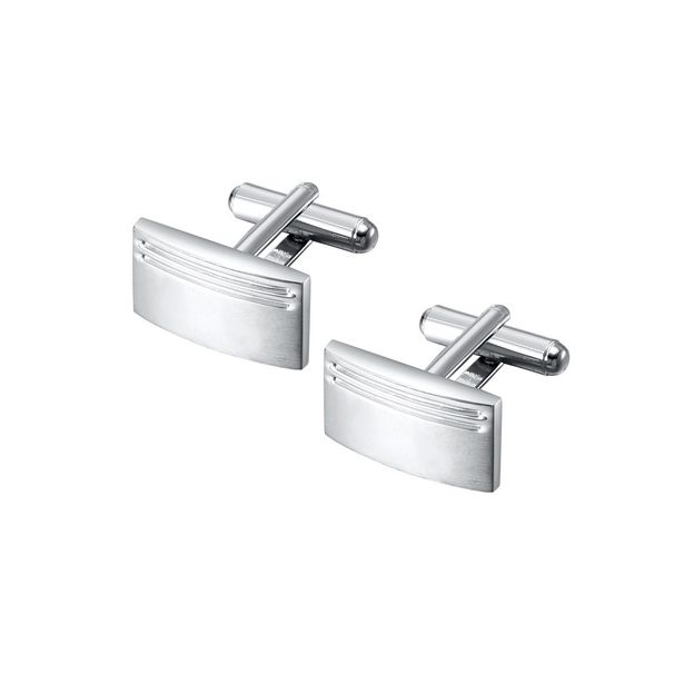 Spot Men's Formal Wear Fashion Simple Metal Rectangular Cufflinks French Shirt Cuff Nails Cufflinks_ipsvogv.com