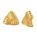 Trendy Fashionable Geometric Woven Striped Simple And Versatile, Triangular Square Lines, Textured Earrings, Earrings_ipsvogv.com