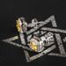Zircon Earrings, Hip-hop Men's Unisex Style, High-end Feel, New Trend, Yellow Diamond Rock Sugar Silver Needle Earrings_ipsvogv.com