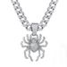Hip Hop Full Diamond Personality Can Be Exaggerated Three-dimensional Spider Alloy Pendant Trendy Cuban Chain Men's_ipsvogv.com