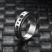 Cold And Aloof Style Niche Love Shaped Titanium Steel For Women, Rotating Dynamic Anti Anxiety Couple Ring Jewelry_ipsvogv.com