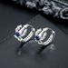Hip Hop Style Zircon With Blue Sea King Trident Without Ear Holes, Personalized Trendy Inlaid Earrings For Men And Women_ipsvogv.com