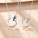 Mobius ring couple necklace light luxury niche high end interlocking pendant clavicle chain Valentine's Day gift_ipsvogv.com