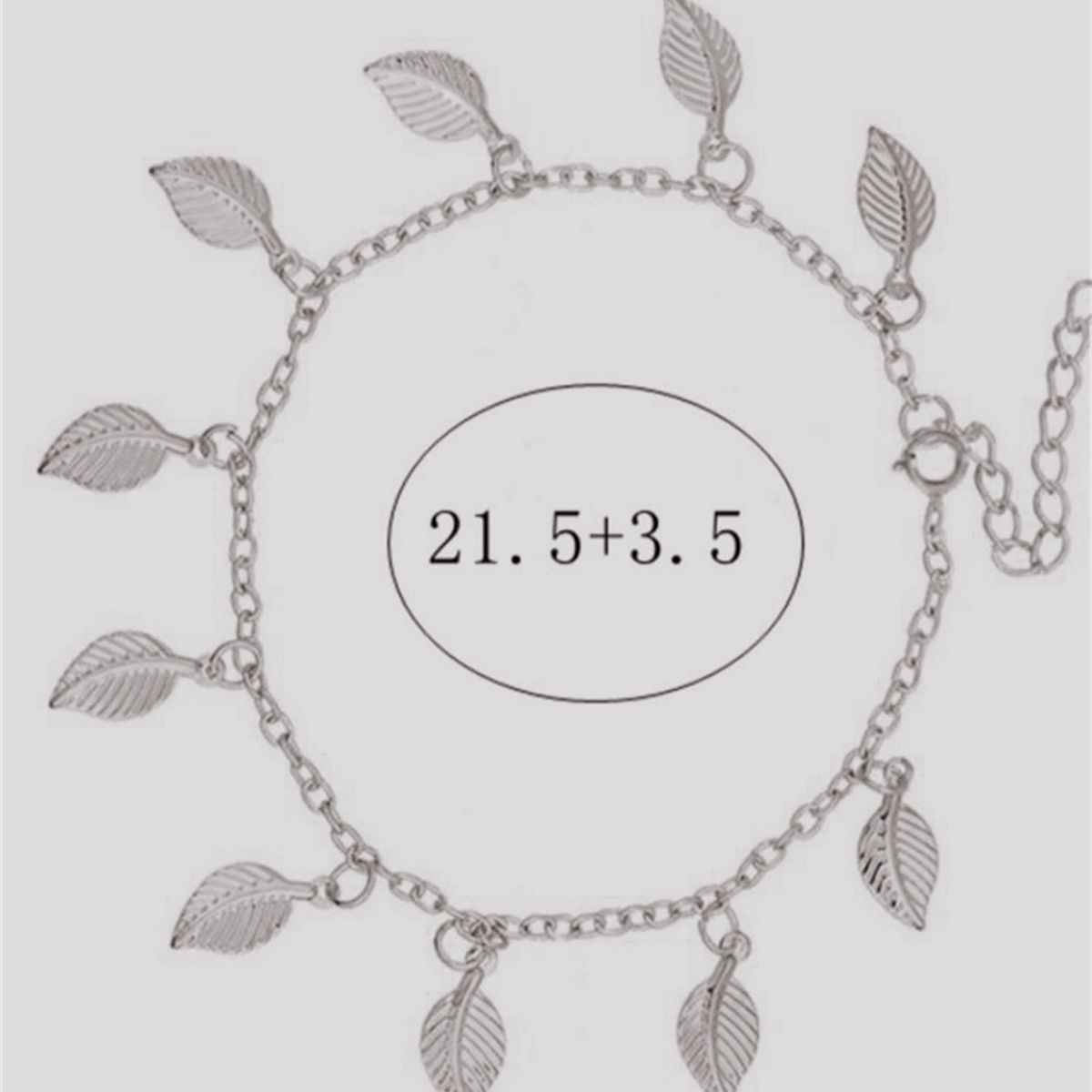 s925 silver leaf pendant anklet simple tassel foot jewelry fashion hot selling women_ipsvogv.com