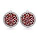 Temperament Natural Gemstone Earrings Light Luxury Inlaid Ruby S925 Sterling Silver Silver Crystal Earrings Earrings_ipsvogv.com