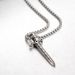 Popular Hip Hop Titanium Steel Diamond Sword Pendant Personality Men Casual Couple Necklace_ipsvogv.com
