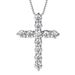 S Pure Silver Diamond Cross Necklace, Ma Siwei Internet Celebrity Same Style Male And Female Pendant_ipsvogv.com