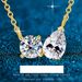 Water Drop Round Diamond S925 Sterling Silver Moissanite Necklace For Women Luxury High End_ipsvogv.com