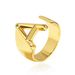 Women's Jewelry 26 English Letters Smooth Open Ring Mirror High Polished Personality Hand Jewelry Ring_ipsvogv.com