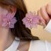Unisex Super Fairy Flower Petal Geometric Earrings Fashionable Exaggerated Girlish Heart Earrings Fresh And Sweet High End Earrings_ipsvogv.com