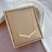 【 Full Body Titanium Steel 】 Extremely Simple Wind Full Diamond Large V Furnace Genuine Gold Necklace For Women's Ins_ipsvogv.com