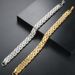 Hip Hop Watch Real Gold Plated Titanium Lobster Clasp Trendy Men's Color Bracelet Stainless Steel Jewelry_ipsvogv.com