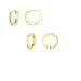 Women’s Jewelry Set Fashion Brass With Real Gold Plating Simple And Fashionable Gold Hoop Earrings With Zircon Three Piece Set_ipsvogv.com