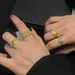 vintage Zircon High-end Aged Sparkling Middle Diamond Open With Niche Design, Light Luxury French Ring Design,_ipsvogv.com