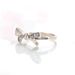 Women's Jewelry Elegant Bow Ring With Zircon Stones, Silver-Toned Copper Alloy Statement Ring For Valentine's Day, Birthday Gift, Fashion Accessory_ipsvogv.com