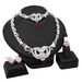 Jewelry set Ladies bride necklace ring earrings bracelet 4-piece set_ipsvogv.com