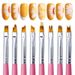 Arte Clavo 8PCS/Set Nail Art Brush Painting Flower Nail Tool Maincure Half Moon Shape Nail French Brushe Smile Petal Drawing Pen_ipsvogv.com