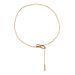 Copper Plated Genuine Gold, Korean Niche Minimalist Design Necklace, Personalized Light Luxury, Zircon One Line Pendant,_ipsvogv.com