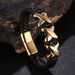 Stainless Steel High-end Leather Woven For Men's Domineering Trend Bracelet_ipsvogv.com