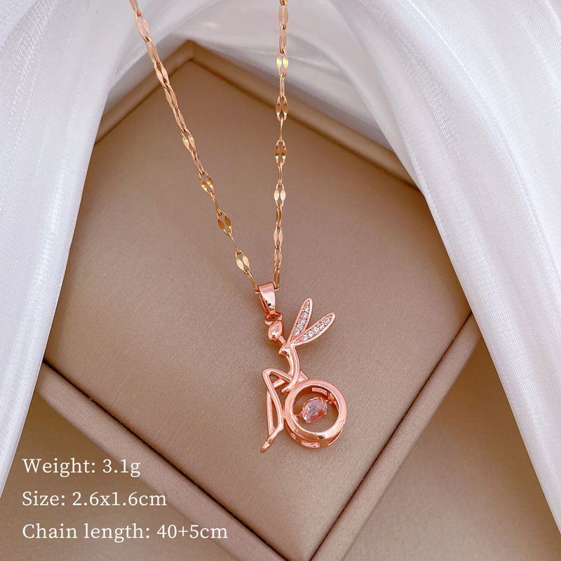 【 Titanium Steel 】 Personalized, Light Luxury, Full Diamond, Internet Celebrity Style, Dynamic and Shining Necklace,_ipsvogv.com
