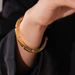 Trendy Great Wall Pattern Multi Layer Stainless Steel Hollow Back Text Design Versatile Open Punk Bracelet_ipsvogv.com