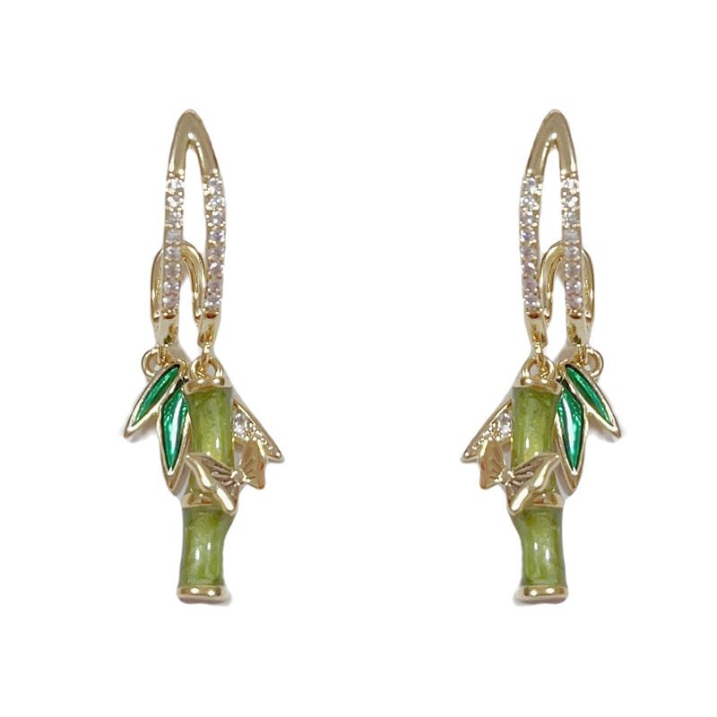 S Silver Needle New Chinese Style Elegant Fashion Design Zircon Bamboo Knot Unique Light Luxury Versatile High-end_ipsvogv.com