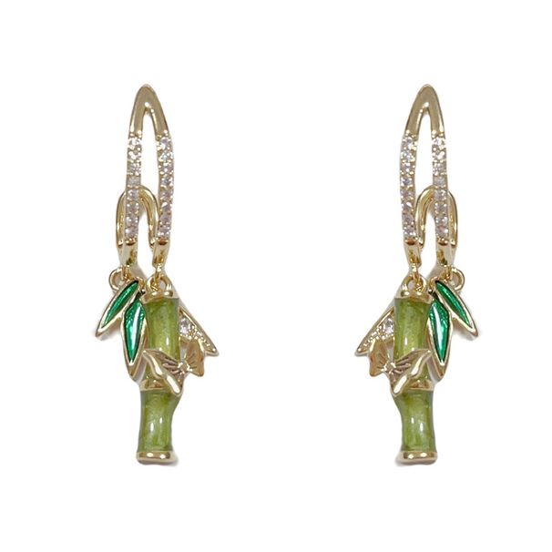 S Silver Needle New Chinese Style Elegant Fashion Design Zircon Bamboo Knot Unique Light Luxury Versatile High-end_ipsvogv.com