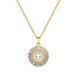 Round 【 】 Cross Light Luxury Charm Gorgeous Full Diamond Necklace Women's Versatile Clavicle Titanium Steel Chain 【 】_ipsvogv.com