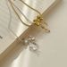Saiyna Korean Style S Silver Geometric Dynamic Ribbon Double Layer Bowknot Necklace Minimalist Round Bead Choker Chain_ipsvogv.com