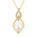 Geometric freshwater pearl earrings necklace set female sterling silver light luxury fashion clavicle chain jewelry_ipsvogv.com