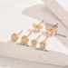 Sweet and fresh Korean version women's forest set, niche love bow design, high-end feeling earrings_ipsvogv.com