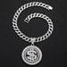 New Trendy Brand Necklace With Rotatable US Dollar Alloy Hip-hop Personalized Pendant Men's Jewelry_ipsvogv.com