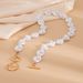Baroque Pearl Bead Collarbone Women's French OT Buckle Heart Pendant Necklace_ipsvogv.com