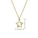 Five-Pointed Star Zircon Pendant Necklace - Plated Copper Clavicle Chain, Classic & Versatile Jewelry For Women, Tarnish Resistant_ipsvogv.com