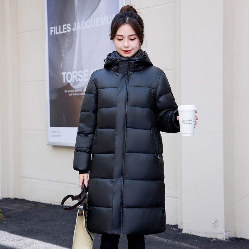 Women's Clothing cotton clothes winter long thickened black and gold cotton clothes loose hooded jacket_ipsvogv.com