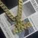 Hip Hop Letter KING Full Diamond Pendant Cuban Chain Men's And Women's Necklace Jewelry_ipsvogv.com