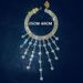 Fashionable Tassel Heart-shaped Diamond Neck Chain Women's Irregular Flash Diamond Zircon Love Clavicle Chain Necklace choker_ipsvogv.com