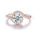 Fashion classic engagement ring for women, inlaid with zircon and rose gold plated_ipsvogv.com