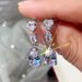 Cao Shi's 2022 Early Spring New Caibao Series Exquisite Pink Zircon Water Drop Earrings For Women_ipsvogv.com