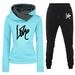 Women's Clothing Women's sweatshirt suit hoodie sports letter LOVE suit fashion and leisure hot style_ipsvogv.com