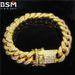 Hip Hop Style Jewelry Full Diamond 12MM Wide Men's Cuban Chain Bracelet_ipsvogv.com