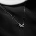 Ready Stock Hollow Butterfly Necklace With Zircon Shining Animal Choker Party Gift For Ladies 2024 Fashion Jewelry_ipsvogv.com