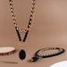 Beaded Two Piece Set Multi Layer Round Beaded Necklace Retro Water Drop Pendant Necklace_ipsvogv.com